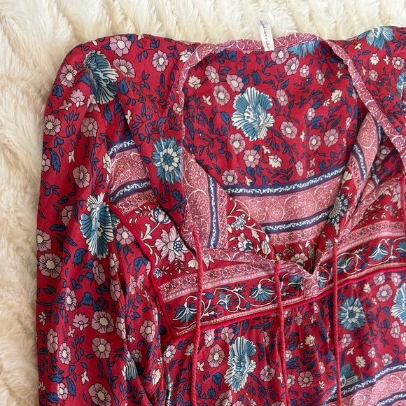 Spell Folk Town Blouse Wine - Picture 9 of 16